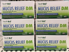 6 Bottles Health A2Z Mucus Relief DM Expectorant Cough 10 tablets