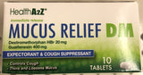 6 Bottles Health A2Z Mucus Relief DM Expectorant Cough 10 tablets