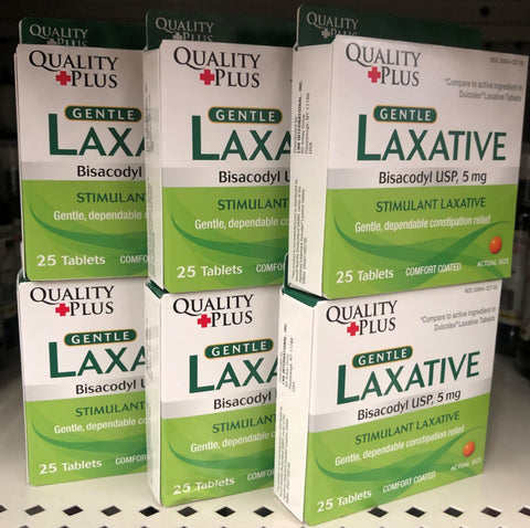 6 Bottles Quality Plus Gentle Laxative Tablets 25 ct Box Dulcolax (Copy)