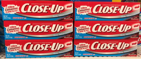 6 Pack - Close-Up Toothpaste Freshening Gel Ultra Cinnamon 4 oz