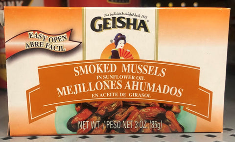 8 CANS Geisha Smoked Mussels in Sunflower Oil 3 oz Soup Fried Rigatoni