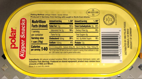MW Polar Smoked Boneless Herring Kipper Snacks, 3.53 oz