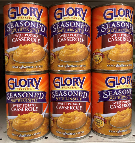 6 CANS Glory Foods Seasoned Southern Style Sweet Potato Casserole 15 oz Can