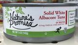 10 CANS Nature's Promise Natural Solid White Albacore Tuna in Water 5 oz