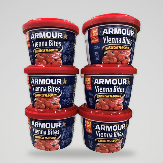 6 Cans of Armour Barbecue Flavored Vienna Bites Sausage Meat, 7.25 oz