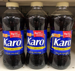 THREE BOTTLES Karo Dark Corn Syrup with Real Vanilla 16 fl oz Cake Sweet