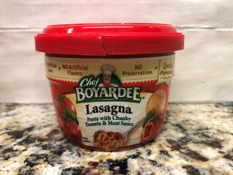 6 BOWLS Chef Boyardee Microwavable Lasagna Pasta in Tomato and Meat Sauce 7.5 Oz