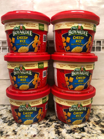 6 BOWLS Chef Boyardee Microwavable Cheesy Rice 7.25 Oz Sauce Pasta