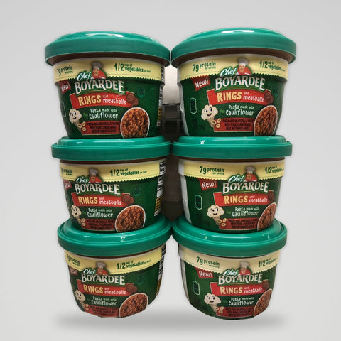 6 Bowls Chef Boyardee Cauliflower Rings & Meatballs Tomato Sauce 7.25 oz (Copy)