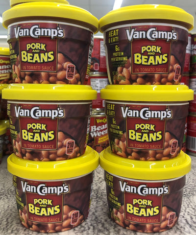 6 Cans VanCamp's Pork And Beans Heat And Eat 7.25 oz Microwavable