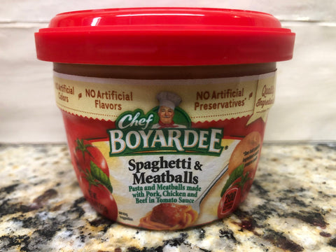 6 BOWLS Chef Boyardee Spaghetti and Meatballs Microwave Pasta 7.5 Oz