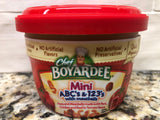 6 BOWLS Chef Boyardee Mini-Bites ABC's & 123's Pasta with Meatballs Pasta 7.5 Oz