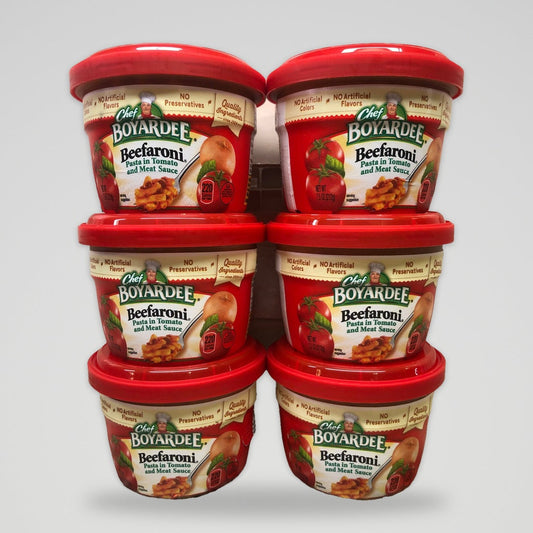 6 Bowls of Chef Boyardee Microwavable Beefaroni Pasta, 7.5 oz