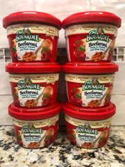 6 BOWLS Chef Boyardee Microwavable Beefaroni Pasta 7.5 Oz meat tomato sauce