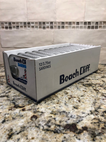 12 Cans Beach Cliff Sardines in Soybean Oil Herring Fish Can Snack Kipper Fresh
