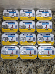 12 CANS Beach Cliff Sardines in Yellow Mustard Sauce Herring Snack Kipper Fresh