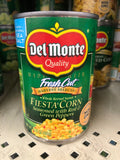 4 CANS Del Monte Whole Kernel Sweet Fiesta Corn 15.25 oz Can Vegetable