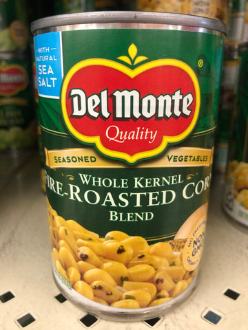 4 CANS Del Monte Whole Kernel Fire Roasted Corn Blend 14.75 oz Can Vegetable