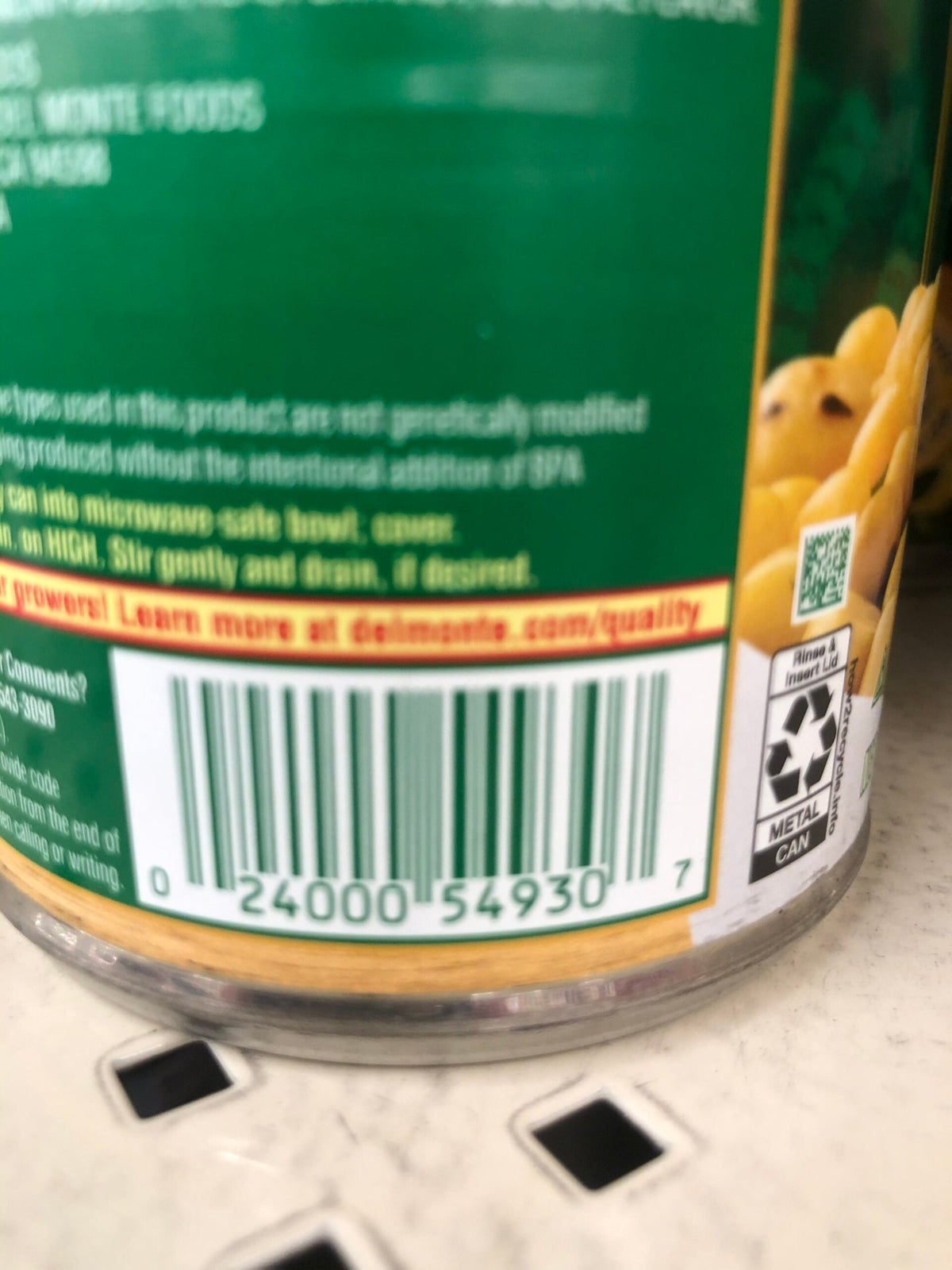 4 Cans of Del Monte Whole Kernel Fire Roasted Corn Blend, 14.75 oz
