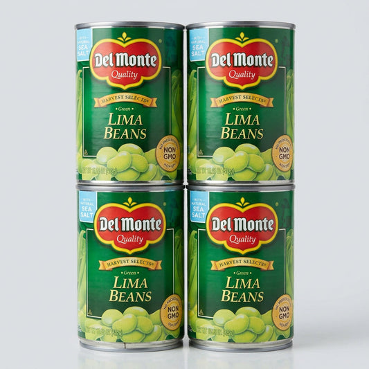 4 Cans of Del Monte Quality Harvest Selects Green Lima Beans, 15.25 oz
