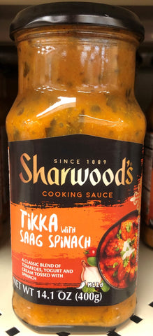 2 Bottles Sharwoods Tikka Masala with Saag Spinach Cooking Sauce 14.1 oz Indian