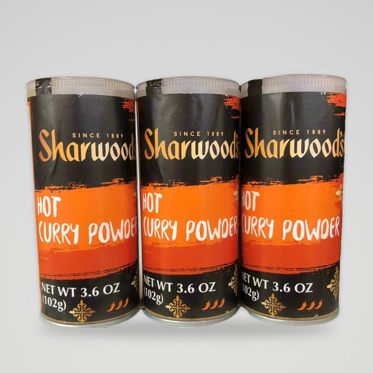 3 Bottles Sharwoods Hot Curry Powder 3.6 oz