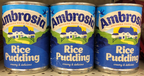 3 CANS Ambrosia Devon Rice Pudding 14.1 oz Can Sweet Dairy Dessert