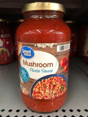 3 Jars of Great Value Mushroom Spaghetti Pasta Sauce 3 ct, 24 oz