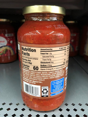 3 Jars of Great Value Mushroom Spaghetti Pasta Sauce 3 ct, 24 oz