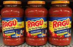 3 JARS Ragu Old World Style Traditional Spaghetti Pasta Sauce 24 oz Jar