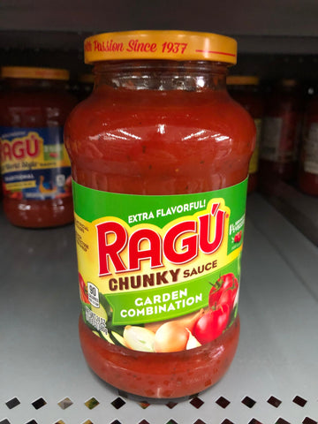 3 JARS Ragu Chunky Garden Combination Spaghetti Pasta Sauce 24 oz Jar