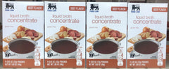 4 BOXES Food Lion Beef Liquid Broth Concentrate 16 Pouches Soup French Dip