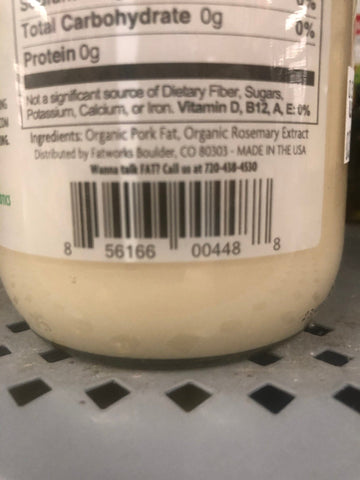 Fatworks Pork Lard 14 Oz Jar