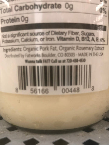 3 JARS Fatworks Pork Lard 14 Oz Baking Premium Baking Cooking Oil