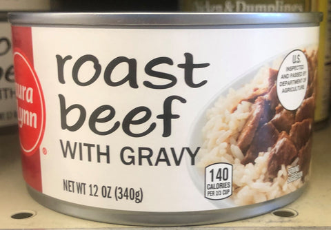 6 Cans of Laura Lynn Fully Cooked Roast Beef in Gravy, 12 oz