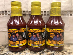 3 Bottles John Boy and Billy's Sweet & Mild Barbecue Grillin Sauce BBQ