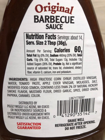 3 BOTTLES Piggly Wiggly Original Barbecue Sauce 18 oz BBQ Chicken Ribs