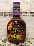 4 BOTTLES Savory Collection Hot & Spicy BBQ sauce 18 oz Barbecue Ribs