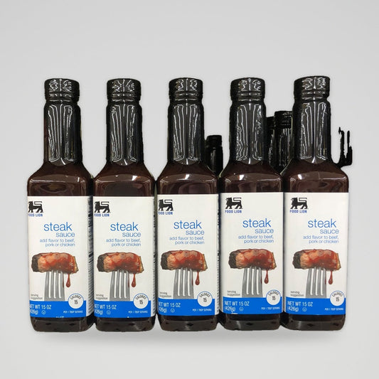 5 Bottles of A1 Style Food Lion Steak Sauce, 15 oz