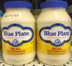 2 JARS Blue Plate Real Mayonnaise Mayo Sandwich Spread Dressing Hellmans