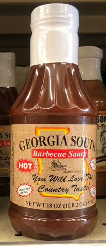 3 BOTTLES Georgia South HOT BBQ Sauce 18oz Barbecue Pork Chicken Beef