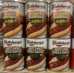 6 CANS Castleberry's Jalapeno Spicy Hot Dog Chili Sauce 10 oz Sandwich Wiener