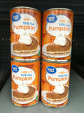 4 CANS Great Value 100% Pure Pumpkin 15 oz Pie Filling Crust Muffin