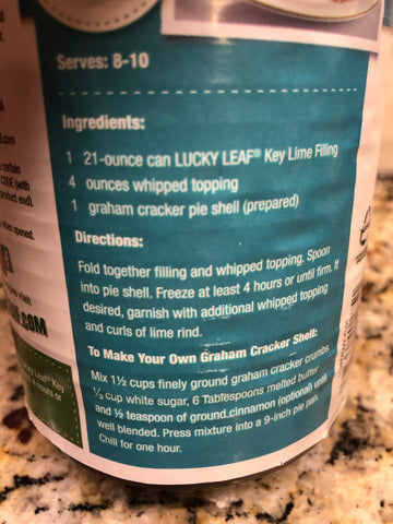 4 CANS Lucky Leaf Key Lime Pie Filling & Topping 21 oz Can Juice West Crust