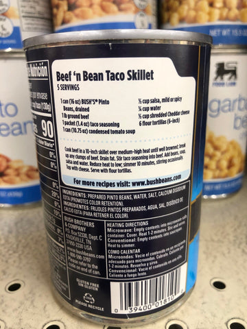 6 Cans of Bush's Pinto Beans, 16 oz