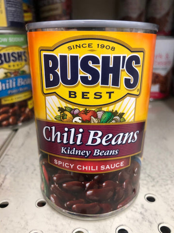 6 Cans of Bush's Chili Beans, Kidney Beans in Spicy Chili Sauce, 16 oz