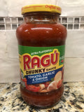 3 Jars of Ragu Chunky Tomato, Garlic & Onion Spaghetti Pasta Sauce, 24 oz