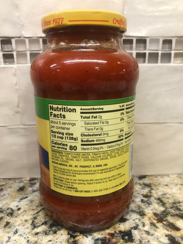 3 Jars of Ragu Chunky Tomato, Garlic & Onion Spaghetti Pasta Sauce, 24 oz