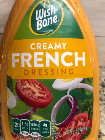 3 BOTTLES Wish-Bone Creamy French Dressing Salad Dressing 15 oz