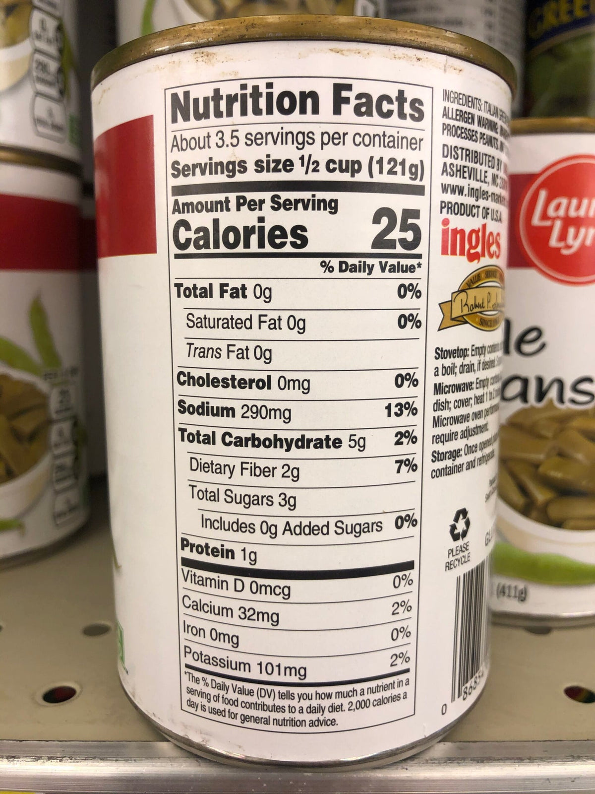 6 Cans of Laura Lynn Cut Pole Beans, 14.5 oz